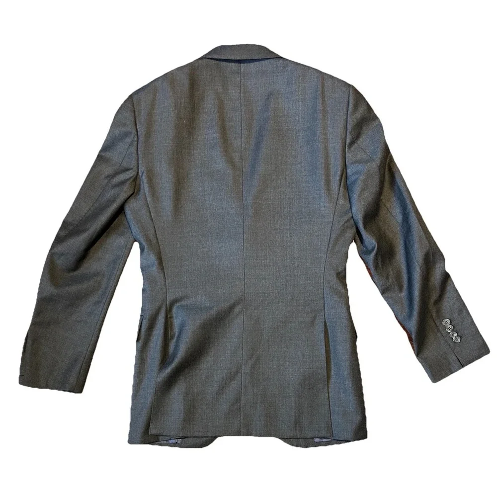 SUITSUPPLY Lazio Gray Sports Coat 34R Super‎ 110s Wool Slim Fit Blazer Jacket